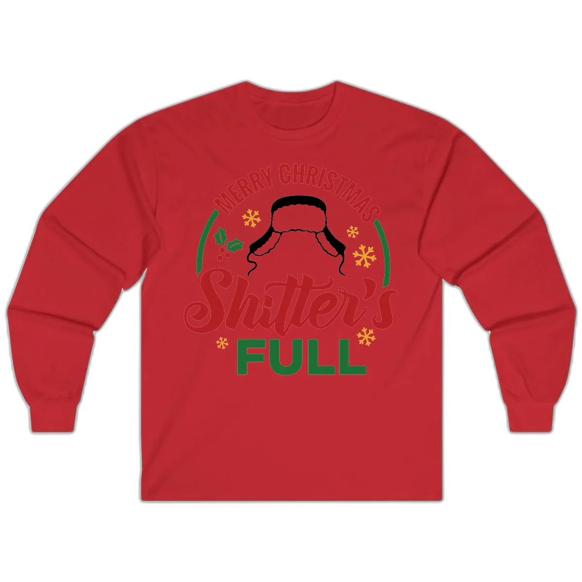 Christmas Shitter's Full Graphic Long Sleeve in Red